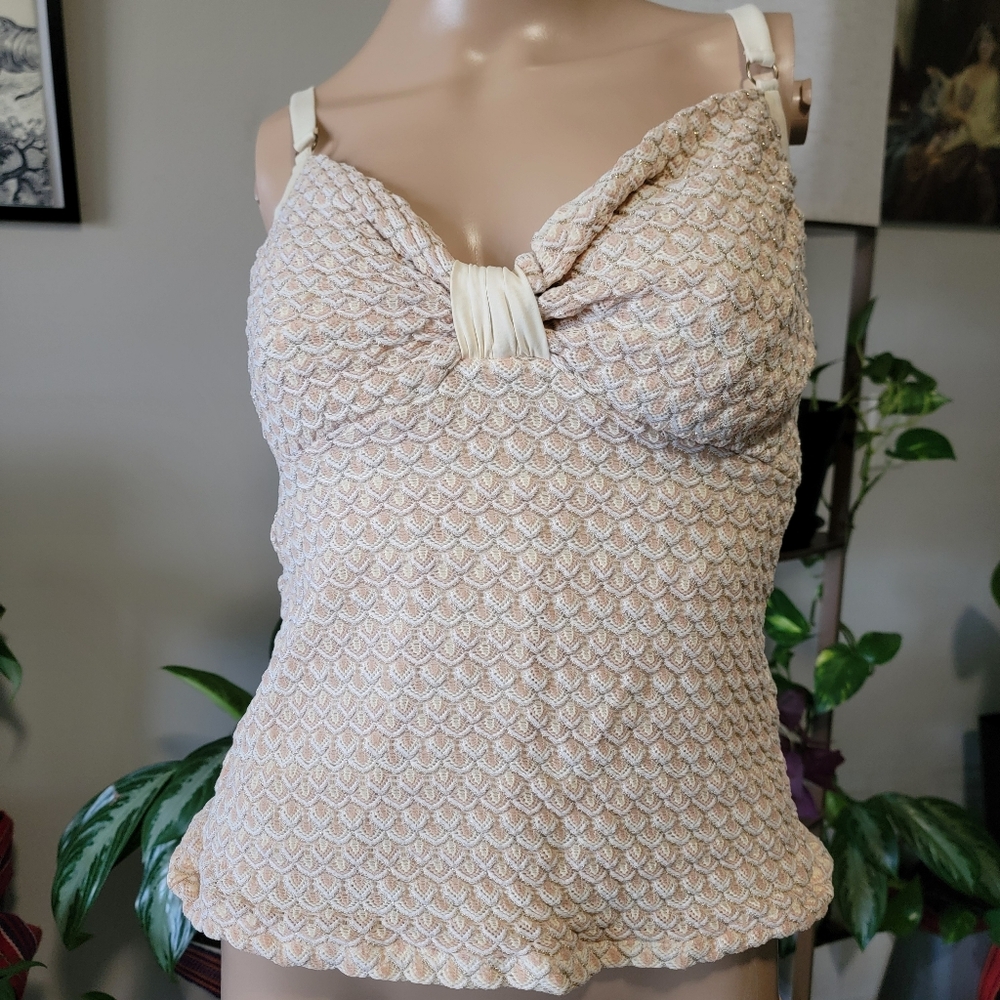8 Final Price✅️ Beige Textured Sleeveless Top